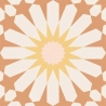 Carrelage sol effet carreaux de ciment Taco Vintage soleil orange 16,5x16,5 cm