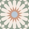Carrelage sol effet carreaux de ciment Taco Vintage soleil menthe 16,5x16,5 cm