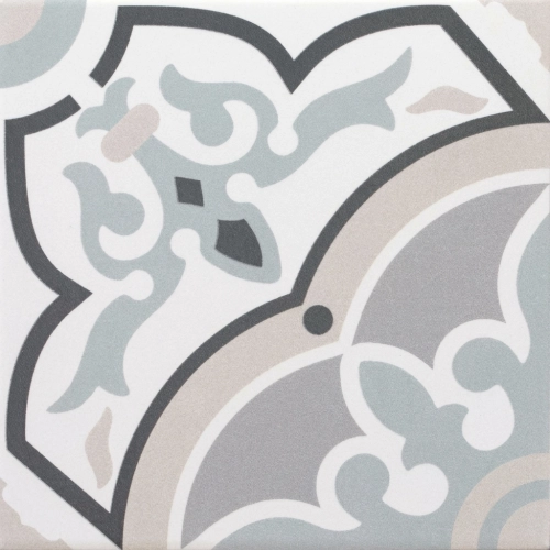 Carrelage sol effet carreaux de ciment Vésuve Alba 20x20 cm