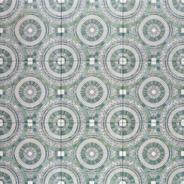 Carrelage sol effet carreaux de ciment Rueda décor Corona 20x20 cm