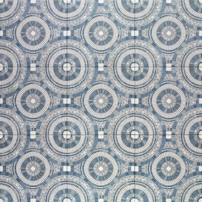 Carrelage sol effet carreaux de ciment Rueda décor Aurora 20x20 cm