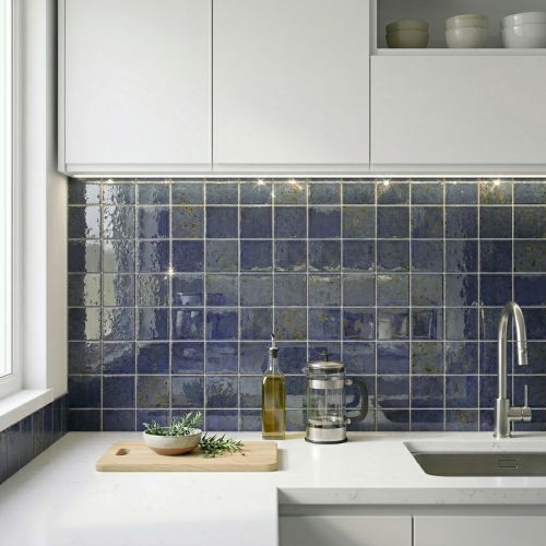 Carrelage mur Brique bleu...