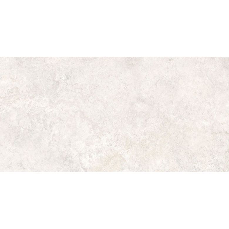 Carrelage sol extérieur effet Travertin Lara blanc R11 60120 cm