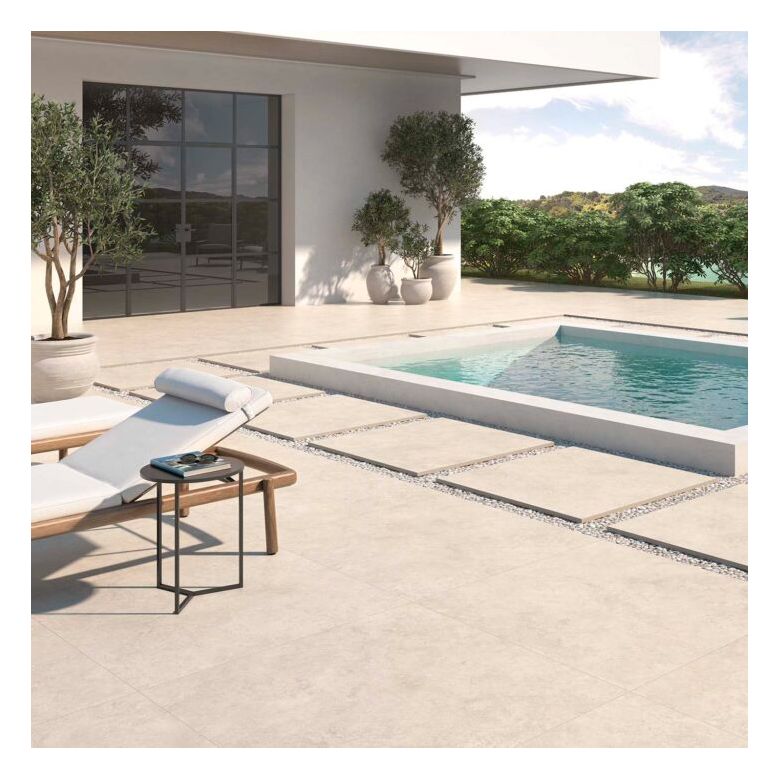 Dalle extérieur Lara beige 2.0 R11 100x100 cm