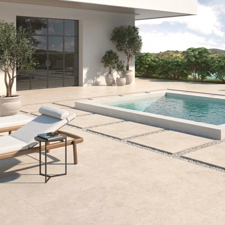 Dalle extérieur Lara beige 2.0 R11 60*60 cm