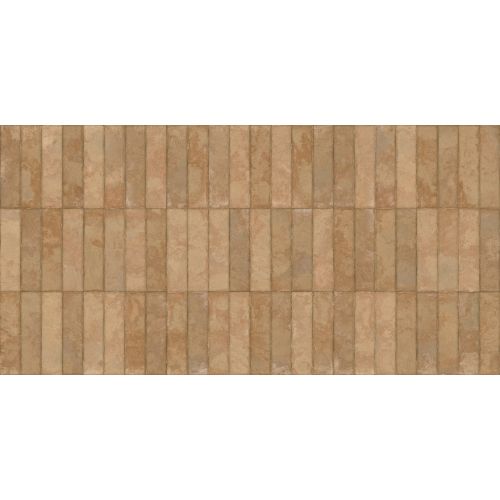 Carrelage mur effet zellige Ménara brique marron 60x120 cm