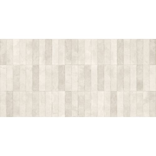 Carrelage mur effet zellige Ménara brique blanc grisé 60x120 cm