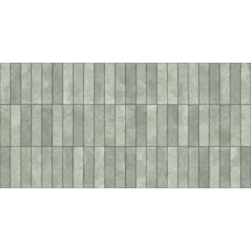 Carrelage mur effet zellige Ménara brique vert de gris 60x120 cm