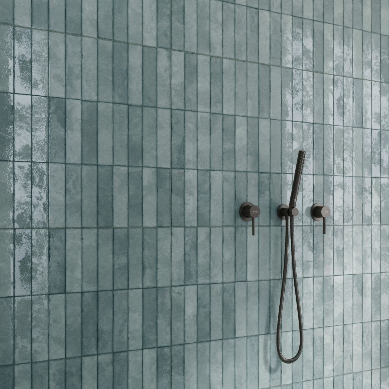 Carrelage mur effet zellige Ménara brique bleu nuit 60x120 cm