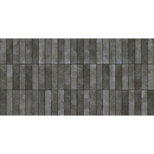 Carrelage mur effet zellige Ménara brique gris anthracite 60x120 cm