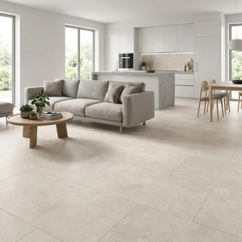 Carrelage sol effet Travertin Lara beige 60x120 cm