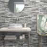 Carrelage effet parement Atlas gris 17x52cm