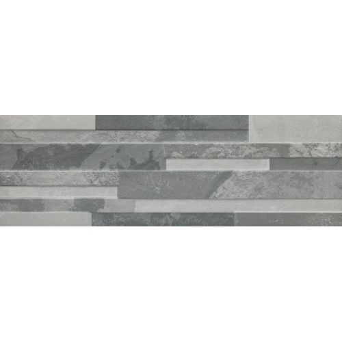 Carrelage effet parement Atlas gris 17x52cm