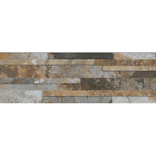 Carrelage effet parement Atlas lave 17x52cm