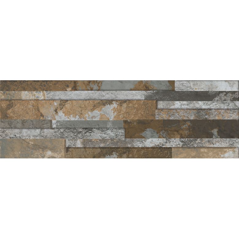 Carrelage effet parement Atlas lave 17x52cm