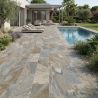 Carrelage sol extérieur effet pierre de bali Krabi terre R11 30x60 cm