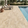 Carrelage sol extérieur effet pierre Praga beige R11 37x75 cm
