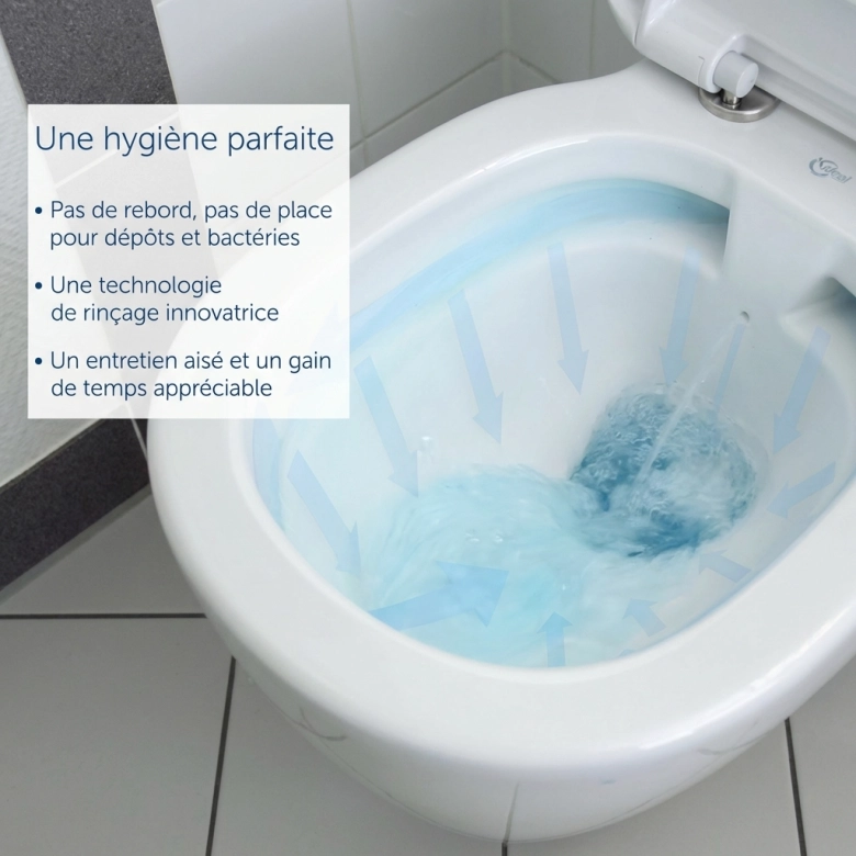 Cuvette suspendue WC Connect sans bride