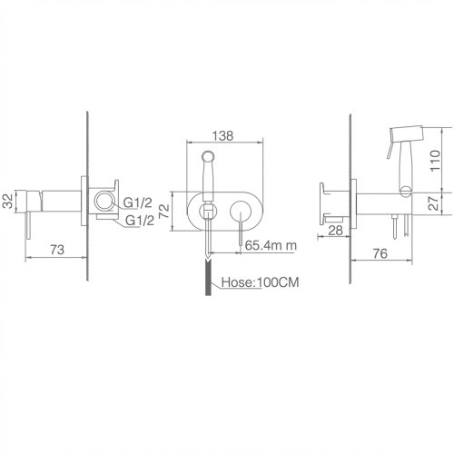Mitigeur Douchette WC Cahuita