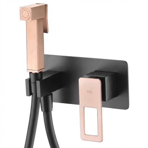 Mitigeur Douchette WC Manzanillo Noir/Or rose