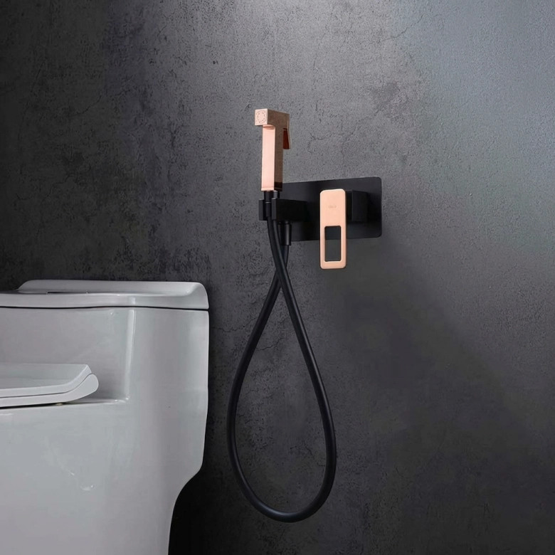 Mitigeur Douchette WC Manzanillo Noir/Or rose