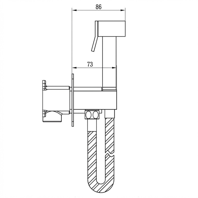 Mitigeur Douchette WC Manzanillo Noir/Or rose