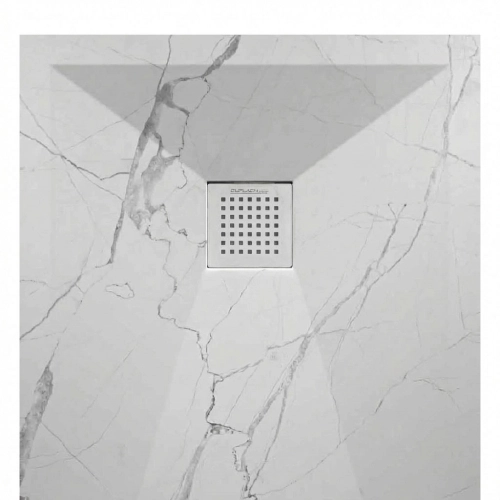 Receveur Marbre blanc lisse antidérapant 