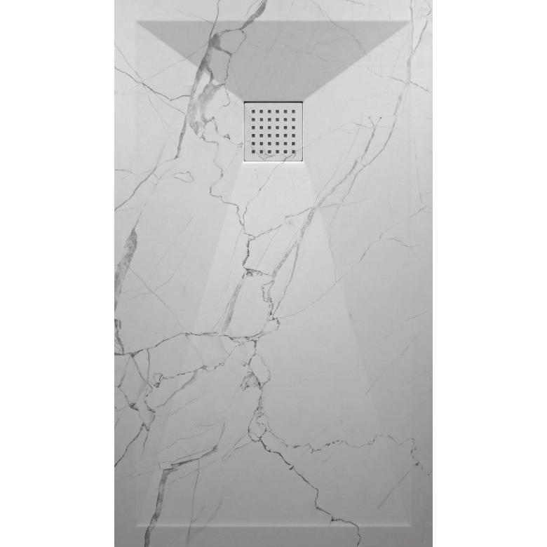 Receveur Marbre blanc lisse antidérapant 