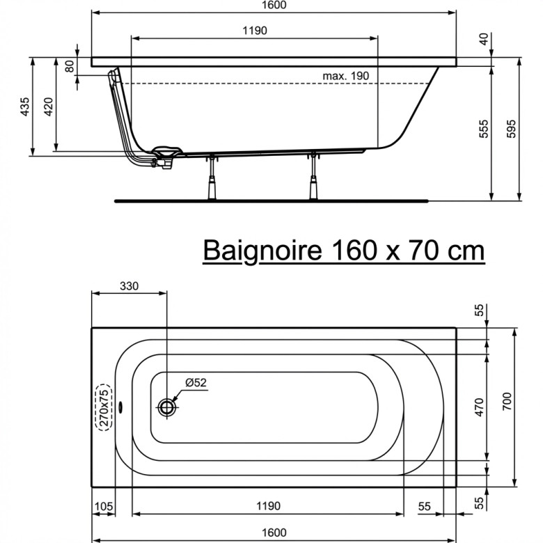 Baignoire Carmen