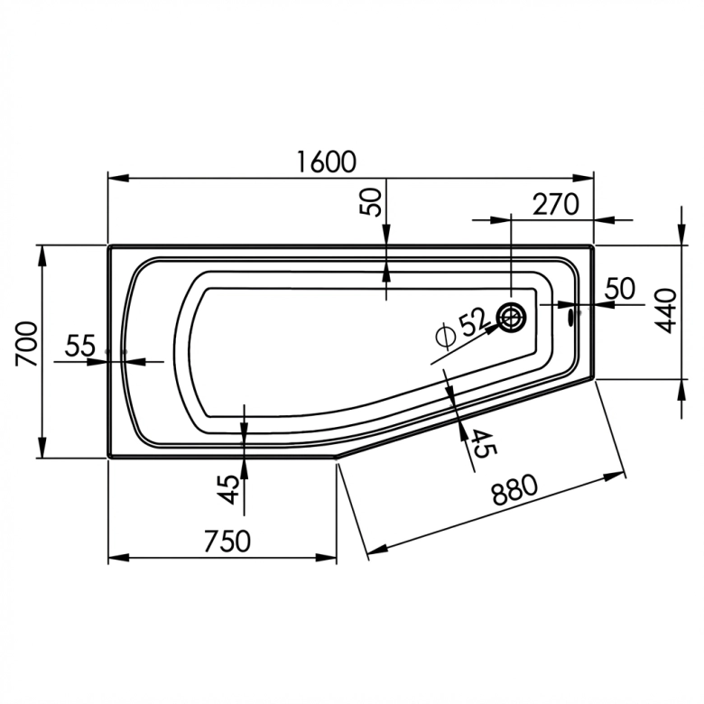 Baignoire - Gain de place - Olla Gauche