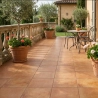 Carrelage sol traditionnel Terracotta naturel 33.5x 33.5 cm