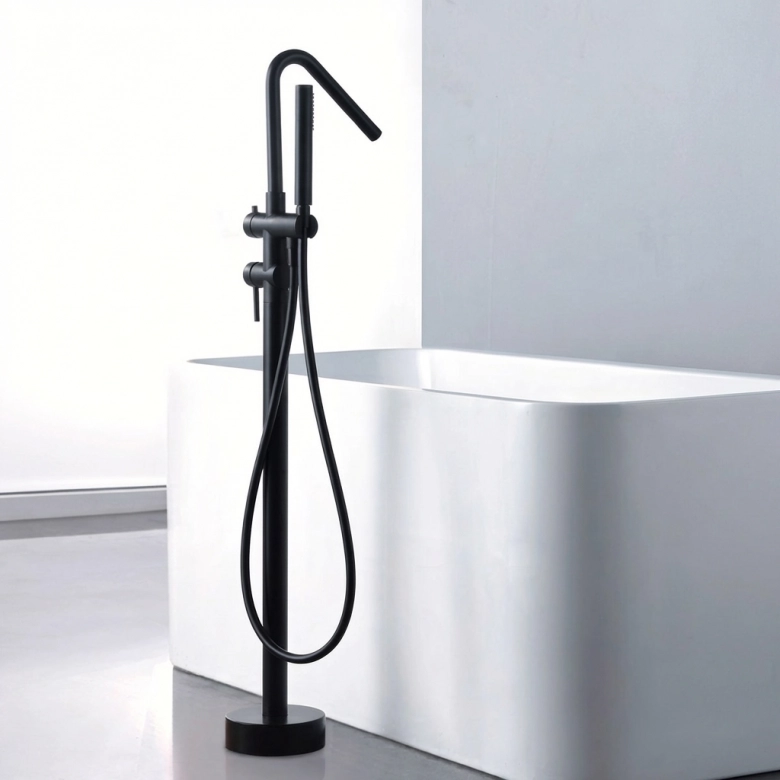 Mitigeur Bain-Douche sur pied Milan Gris Anthracite