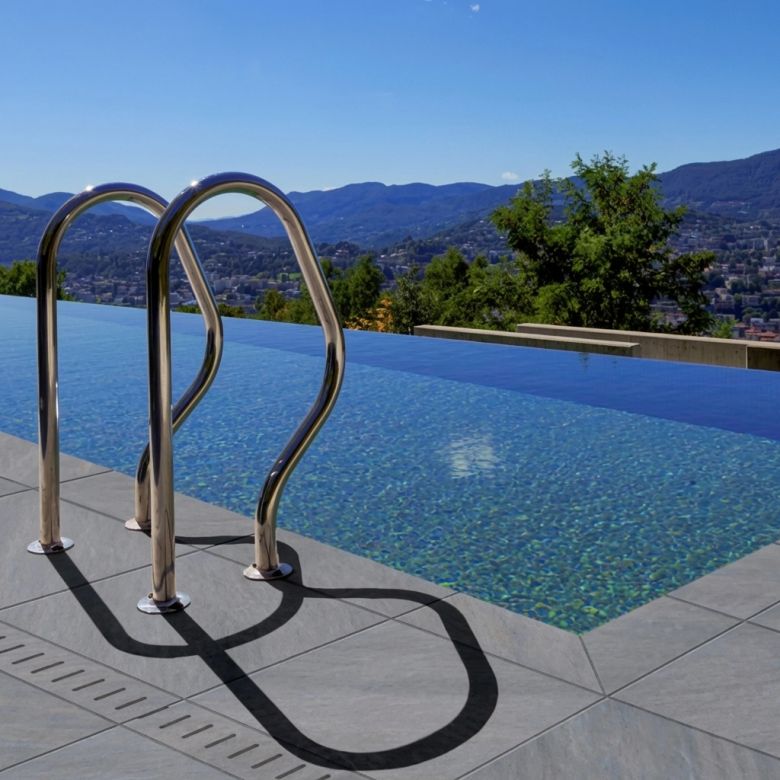 Margelles d'angle droit 90° piscine Tikal 30x60 cm (2 pièces)