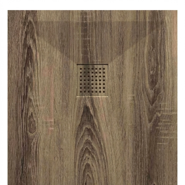 Receveur Bois cendré lisse antidérapant 