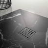Receveur Marbre noir lisse antidérapant 