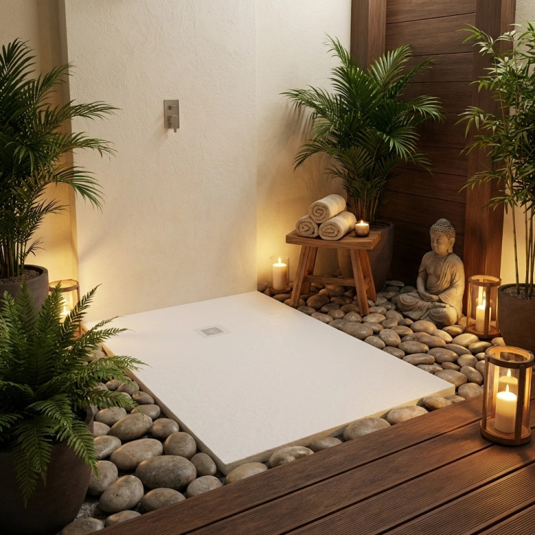 Receveur Star Blanc Ardoise adouci extraplat 90x120 cm