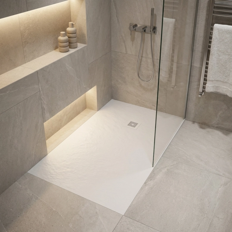 Receveur Star Blanc Ardoise adouci extraplat 90x140 cm