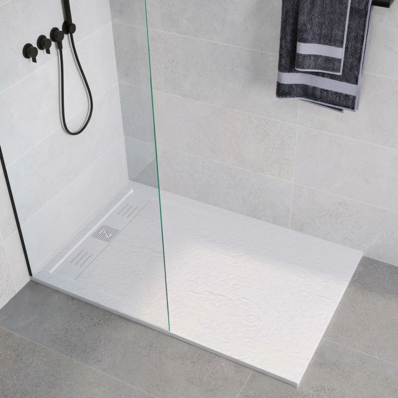 Receveur Pure Blanc Ardoise relief antidérapant 