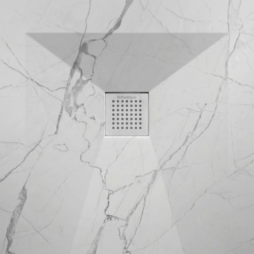 Receveur Marbre blanc lisse antidérapant 