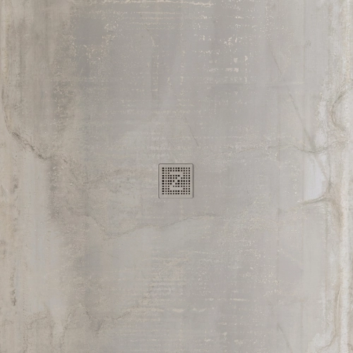 Receveur métal silver métalisé Ardoise relief antidérapant 