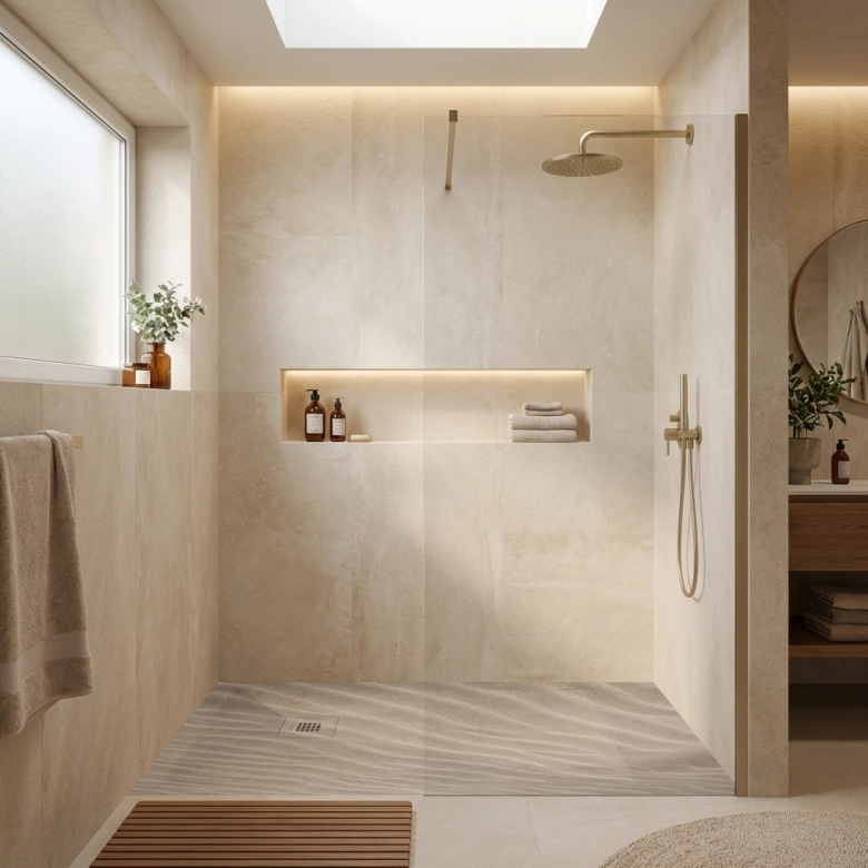 Receveur Plage lisse antidérapant 