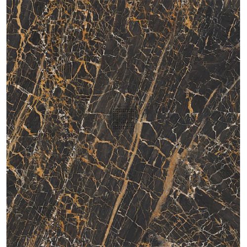 Receveur Black gold effet marbre noir et or Ardoise relief antidérapant