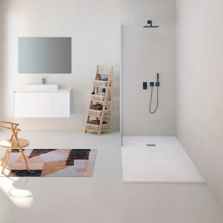 Receveur Costa Blanc Ardoise relief antidérapant 