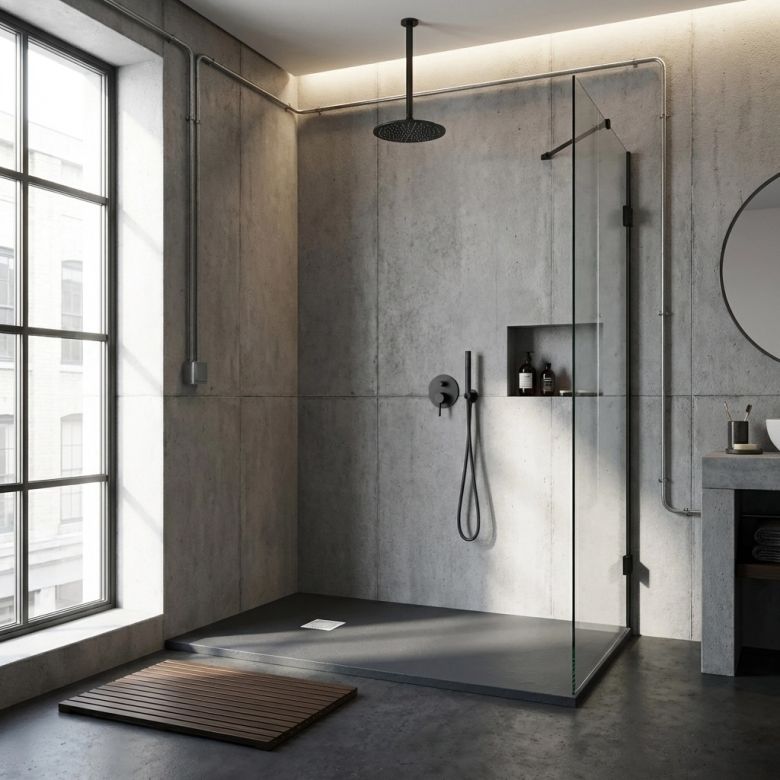 Receveur Costa anthracite Ardoise relief antidérapant