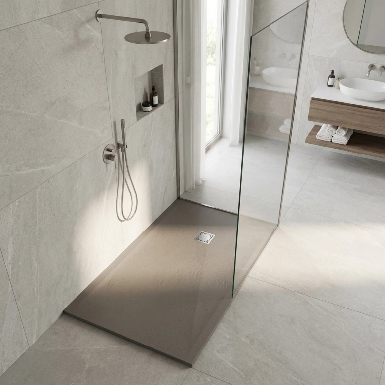 Receveur Costa Moka Ardoise adouci antidérapant 