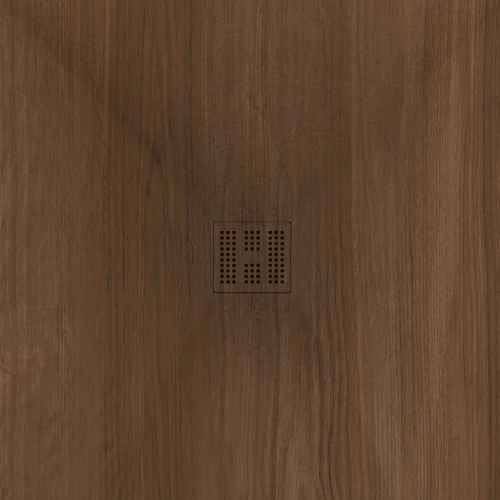 Receveur Bois foncé Ardoise relief antidérapant 