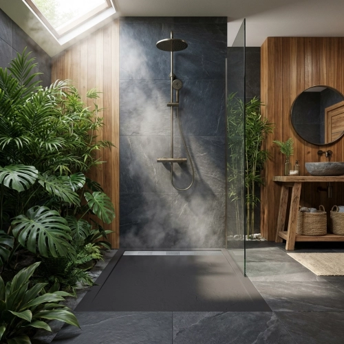 Receveur Pure Noir Ardoise...