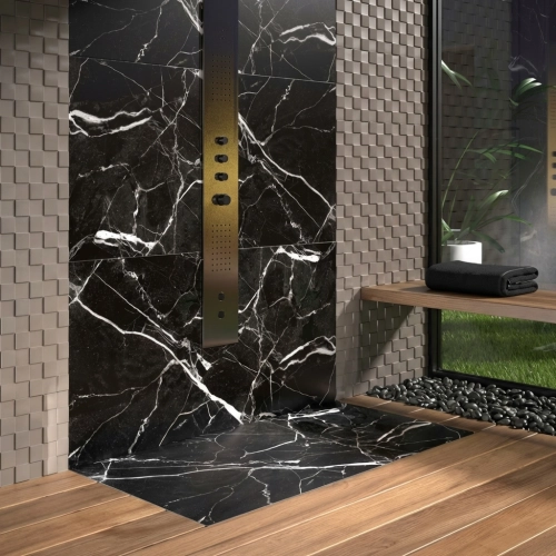 Receveur Marbre noir lisse...