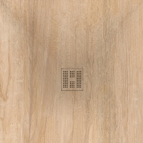 Receveur Bois nature Ardoise relief antidérapant