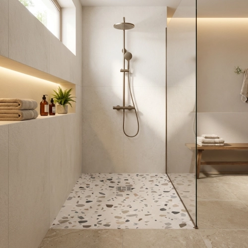 Receveur Terrazzo Ivoire...